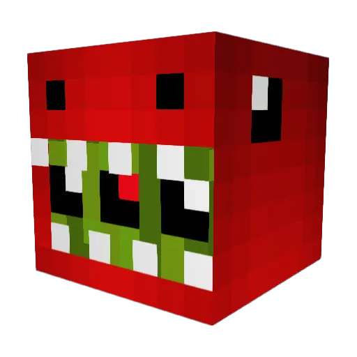 Pukimen Minecraft avatar head, 3D render