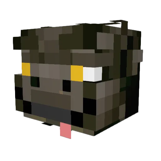 PukkiPies Minecraft avatar head, 3D render