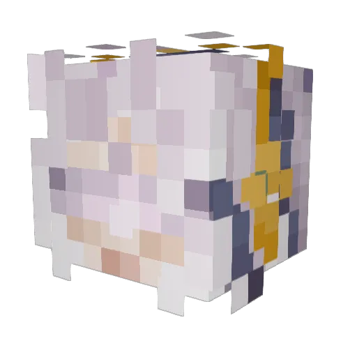 Puko_exe Minecraft avatar head, 3D render