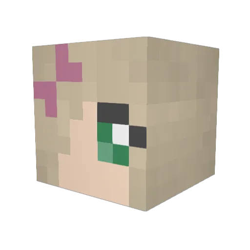 Puky1005 Minecraft avatar head, 3D render