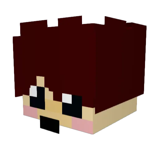 PulHead Minecraft avatar head, 3D render