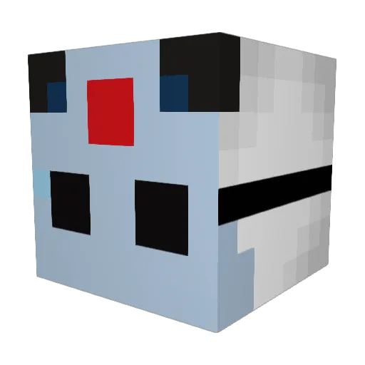 Pulchra12 Minecraft avatar head, 3D render