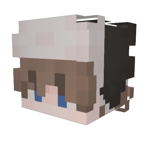 Pulentox Minecraft avatar head, 3D render