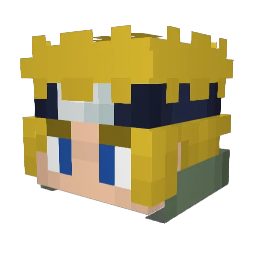 Pulin_ Minecraft avatar head, 3D render