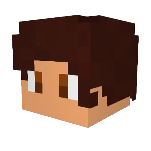 Pulisito Minecraft avatar head, 3D render