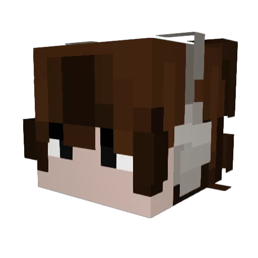 Pull_ Minecraft avatar head, 3D render