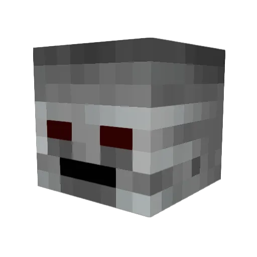Pullamosso Minecraft avatar head, 3D render
