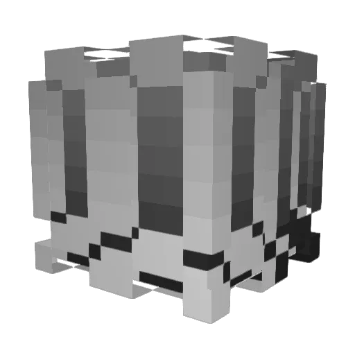 PulledToBits Minecraft avatar head, 3D render