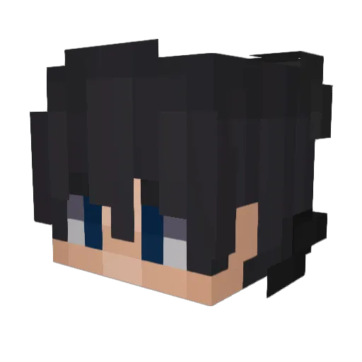 Pullingo Minecraft avatar head, 3D render