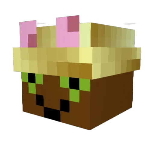 Pullmoche Minecraft avatar head, 3D render