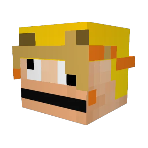 PulpFiction34 Minecraft avatar head, 3D render