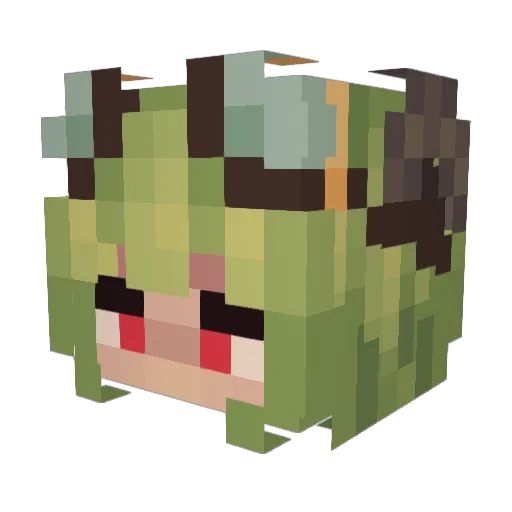 PulpiLegend Minecraft avatar head, 3D render