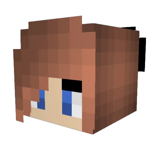 Puls3D Minecraft avatar head, 3D render