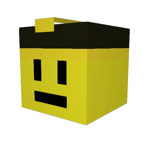 Pulsarics Minecraft avatar head, 3D render