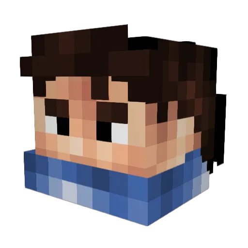 Pulse2323 Minecraft avatar head, 3D render