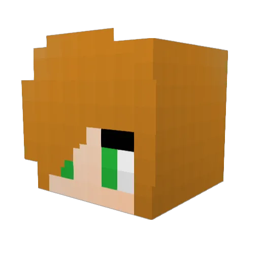 PulseMember Minecraft avatar head, 3D render