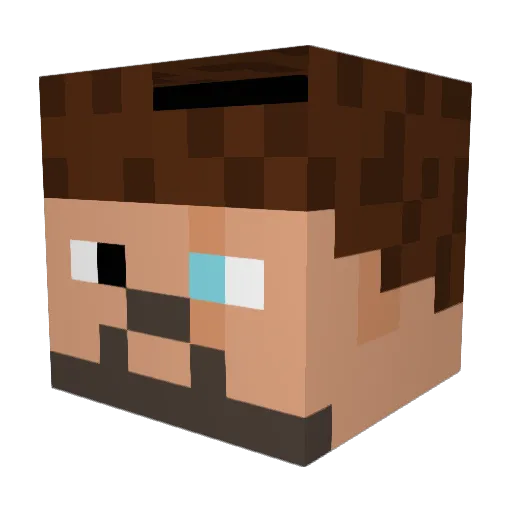 PulseProdigy Minecraft avatar head, 3D render