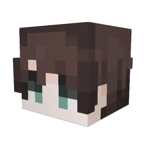 Pulseop Minecraft avatar head, 3D render