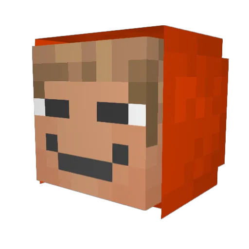 Pulsiver001 Minecraft avatar head, 3D render