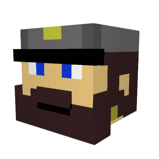 Pulstar21 Minecraft avatar head, 3D render