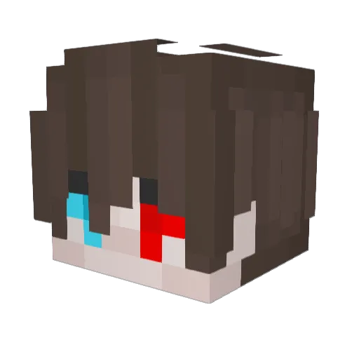 Pultra Minecraft avatar head, 3D render