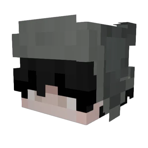 Pulvinate Minecraft avatar head, 3D render