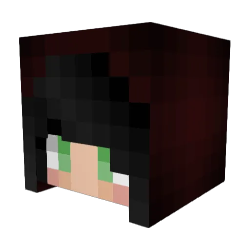 Pulzo Minecraft avatar head, 3D render