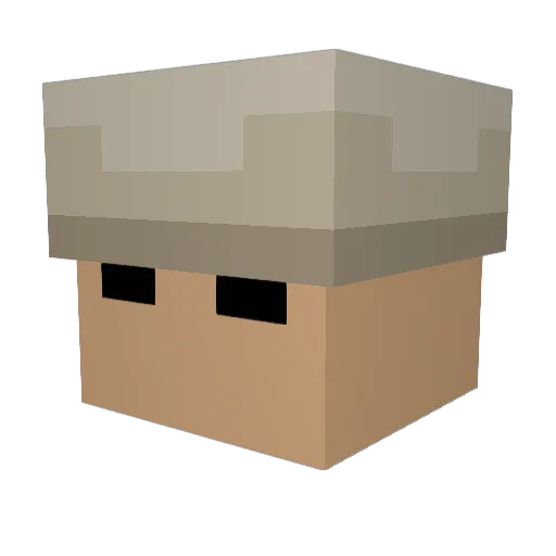 PumKong Minecraft avatar head, 3D render
