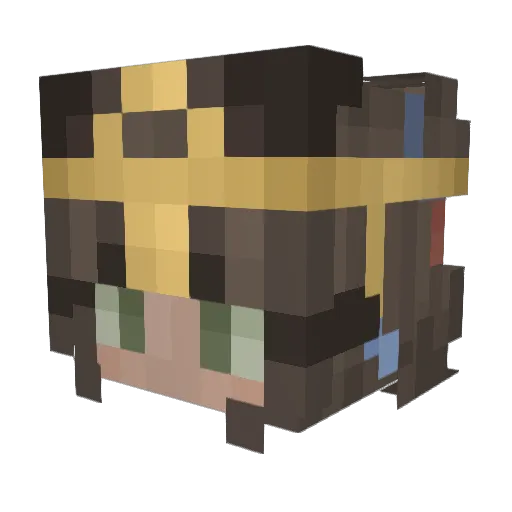 PumaLing Minecraft avatar head, 3D render