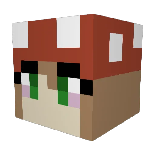 PumaNeko Minecraft avatar head, 3D render