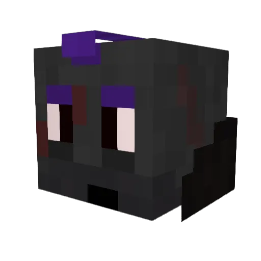 Pumadin Minecraft avatar head, 3D render