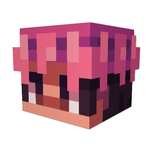 Pumby123 Minecraft avatar head, 3D render