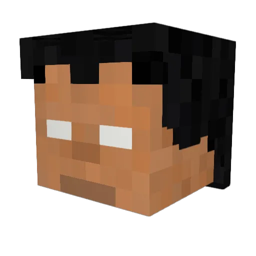 PumitaAndy Minecraft avatar head, 3D render