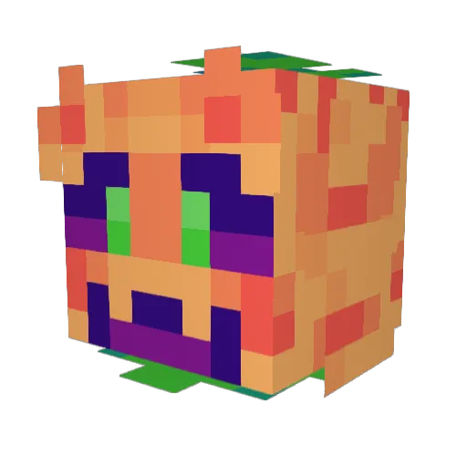 Pumk4t Minecraft avatar head, 3D render