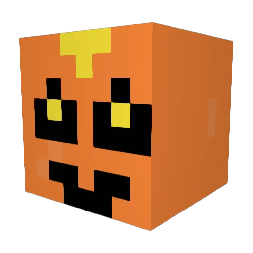 Pumkin48 Minecraft avatar head, 3D render
