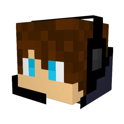 Pumkin_Pasta Minecraft avatar head, 3D render