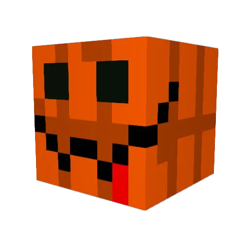 Pumkinhead_YT Minecraft avatar head, 3D render