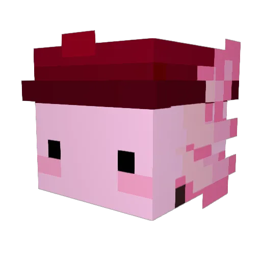 PummoXD Minecraft avatar head, 3D render