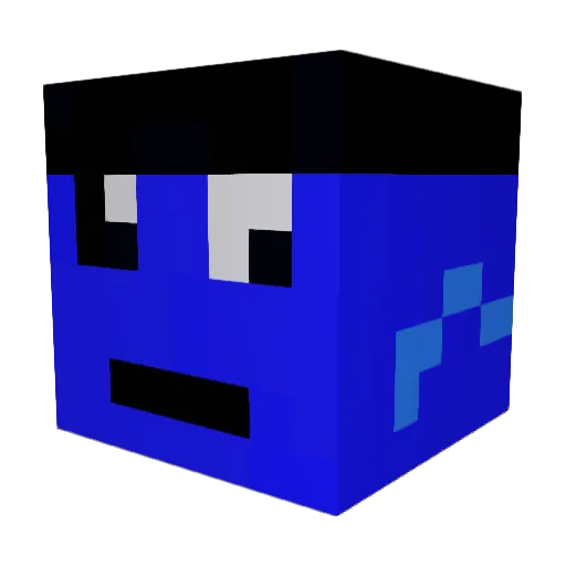 PumpShoCK3 Minecraft avatar head, 3D render