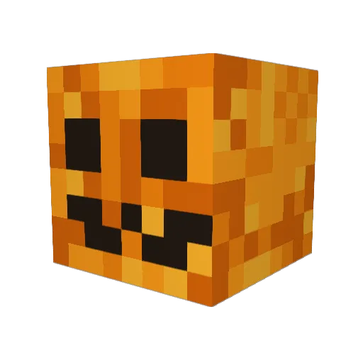 Pumpden Minecraft avatar head, 3D render
