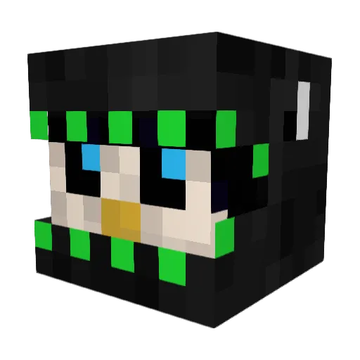 PumperFelix Minecraft avatar head, 3D render