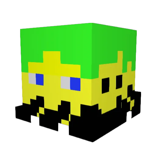 PumpiDasSchaf Minecraft avatar head, 3D render