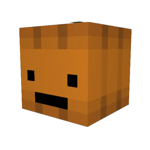 Pumpk1nDude Minecraft avatar head, 3D render