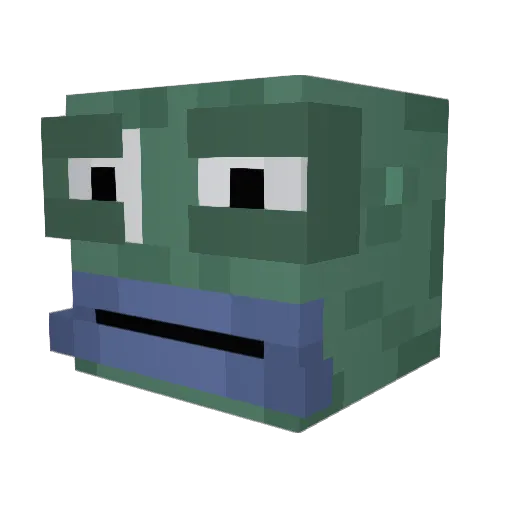Pumpk1nKing2 Minecraft avatar head, 3D render