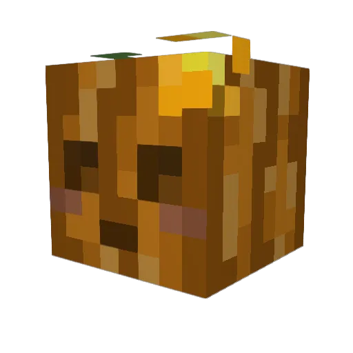 Pumpk1nSoup_ Minecraft avatar head, 3D render
