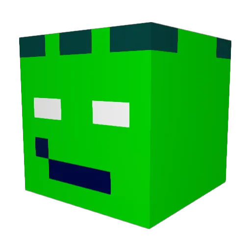 Pumpker11 Minecraft avatar head, 3D render