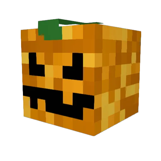 PumpkiMIX Minecraft avatar head, 3D render