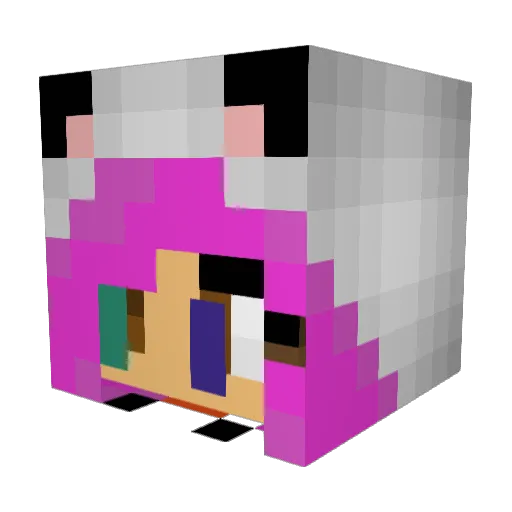 Pumpkin2018xox Minecraft avatar head, 3D render