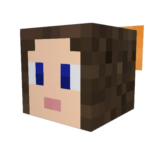 PumpkinBih Minecraft avatar head, 3D render