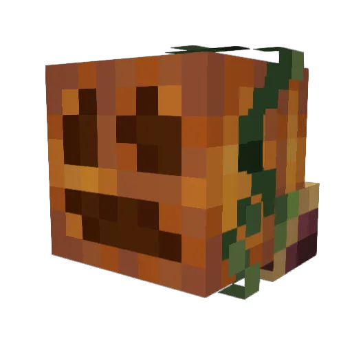 PumpkinDK Minecraft avatar head, 3D render
